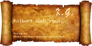 Kolbert Györgyi névjegykártya